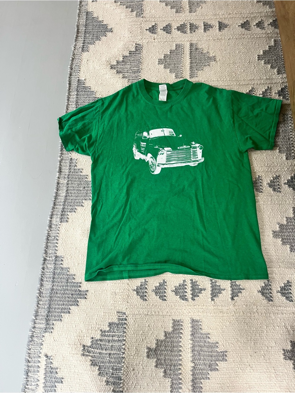 Green Line Apothecary Short-Sleeve Tee with White Classic Car Graphic